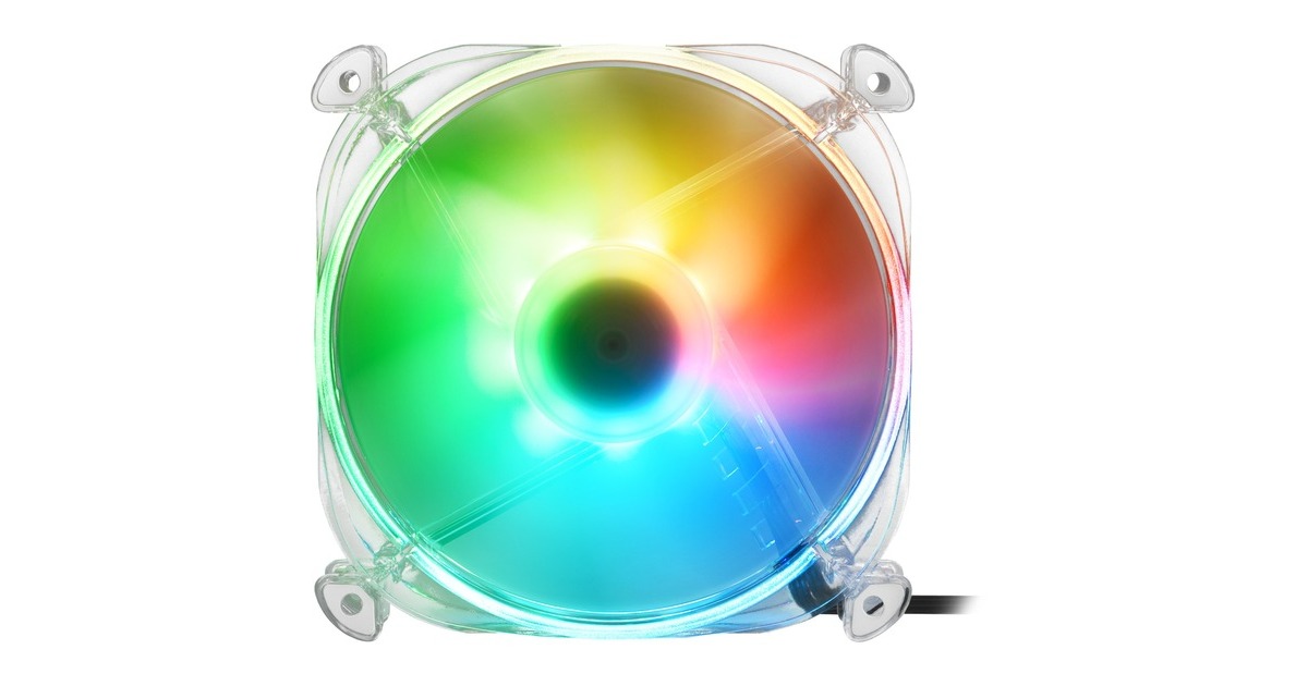 Sharkoon SHARK Disc RGB Fan, Gehäuselüfter(transparent)
