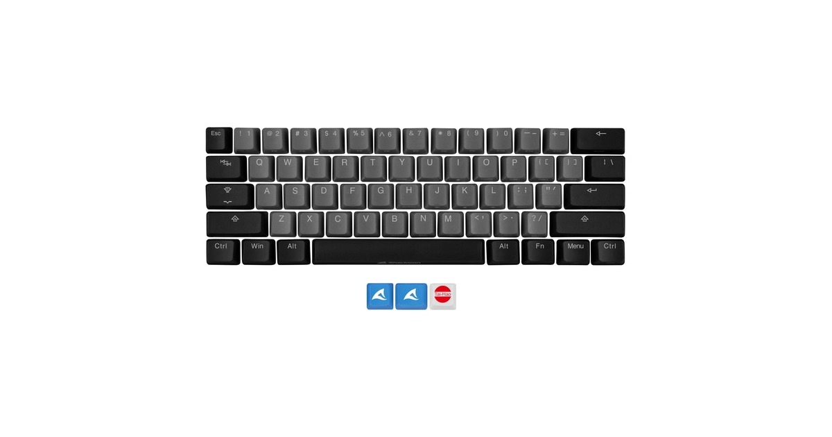 Sharkoon SKILLER SAC20 S4, Tastenkappe(schwarz, 62 Stück, ANSI-Layout (US), für SKILLER SGK50 S4)