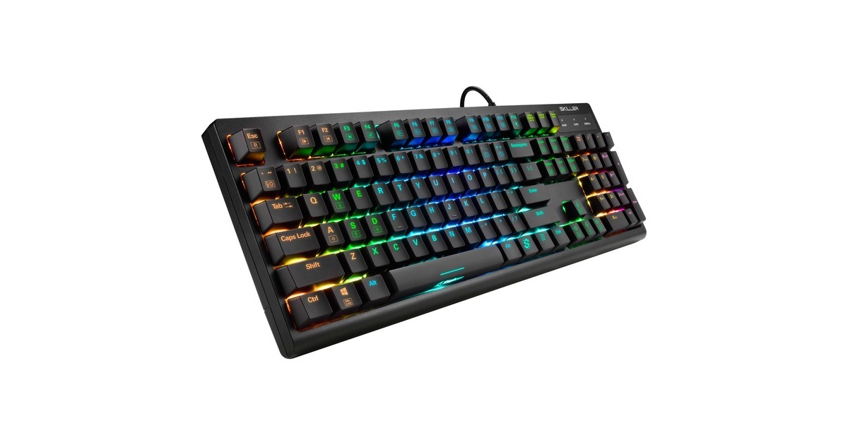 Sharkoon SKILLER SGK30, Gaming-Tastatur(schwarz, US-Layout, Huano Blue)
