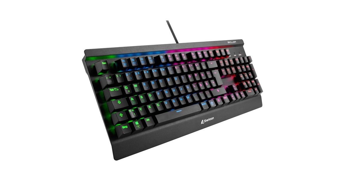 Sharkoon SKILLER SGK3, Gaming-Tastatur(schwarz, DE-Layout, Kailh Red, Outlet)