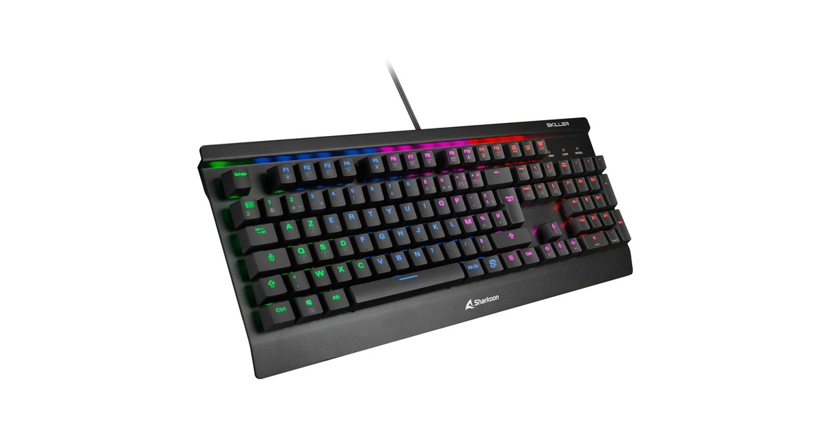 Sharkoon SKILLER SGK3, Gaming-Tastatur(schwarz, FR-Layout, Kailh Blue)
