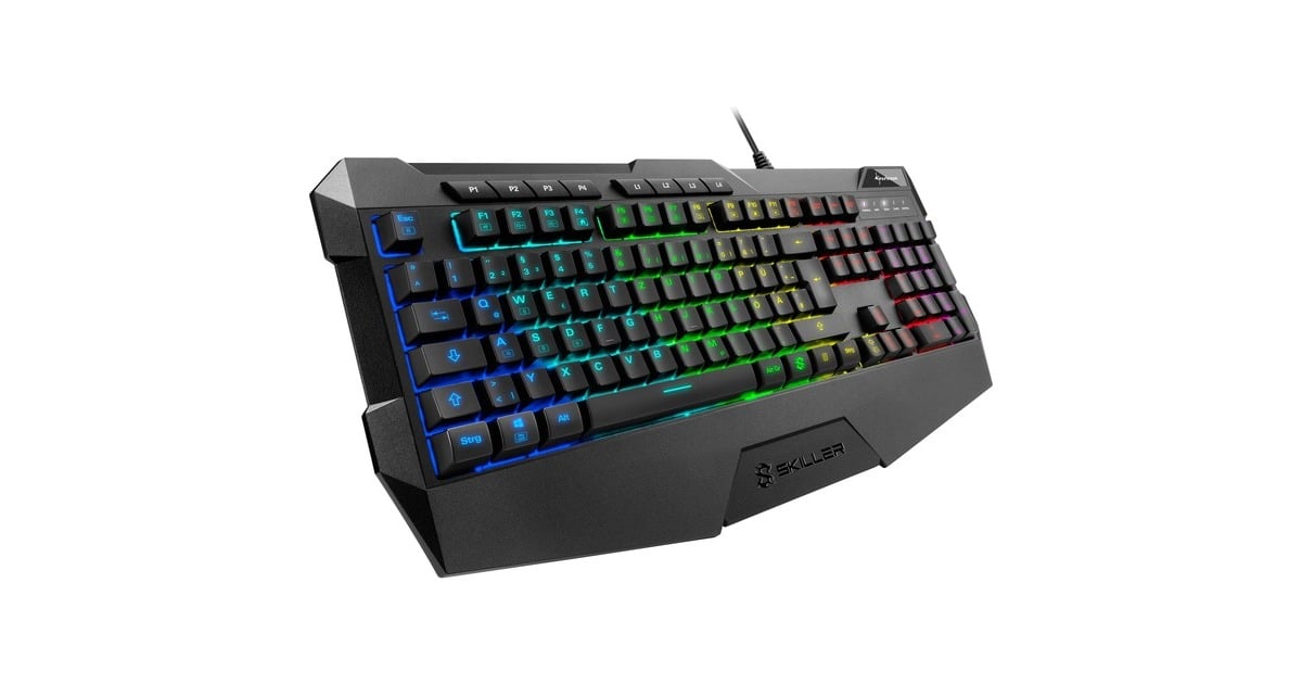 Sharkoon SKILLER SGK4, Gaming-Tastatur(schwarz, IT-Layout, Rubberdome, Outlet)