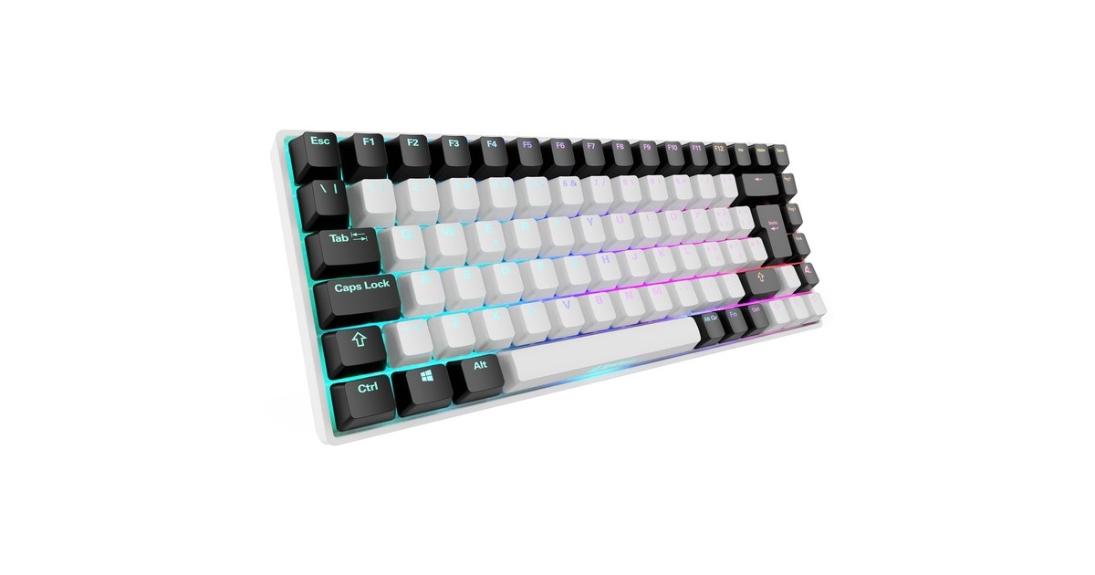 Sharkoon SKILLER SGK50 S3, Gaming-Tastatur(weiß, IT-Layout, Gateron Yellow)