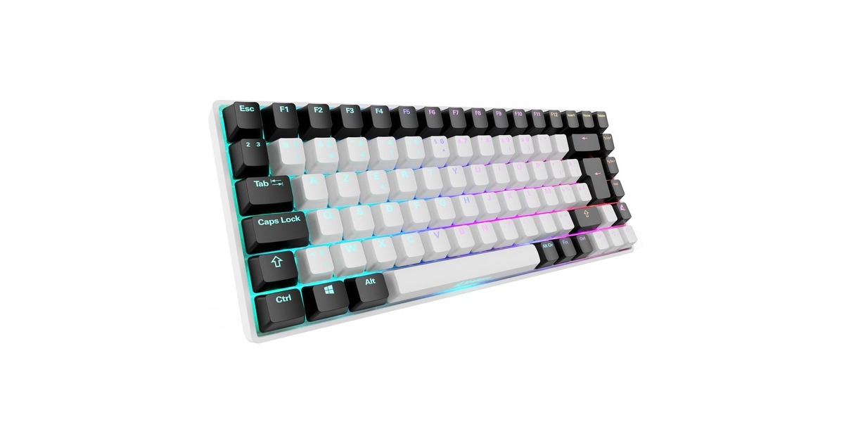 Sharkoon SKILLER SGK50 S3, Gaming-Tastatur(weiß, PT-Layout, Gateron Yellow)