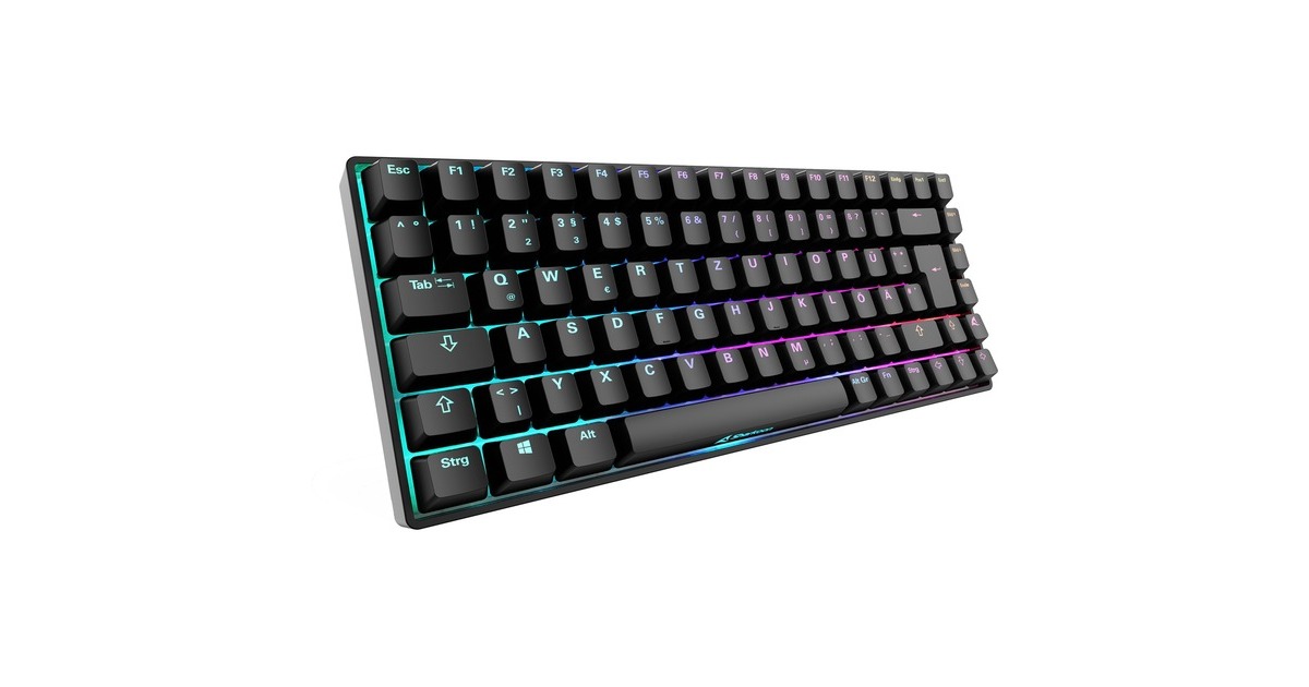 Sharkoon SKILLER SGK50 S3, Gaming-Tastatur(schwarz, DE-Layout, Gateron Brown, Outlet)