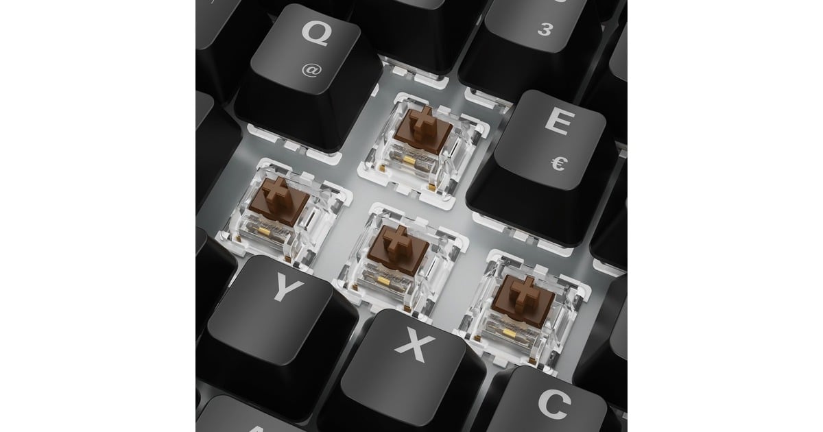 Sharkoon SKILLER SGK50 S3, Gaming-Tastatur(schwarz, DE-Layout, Gateron Brown)