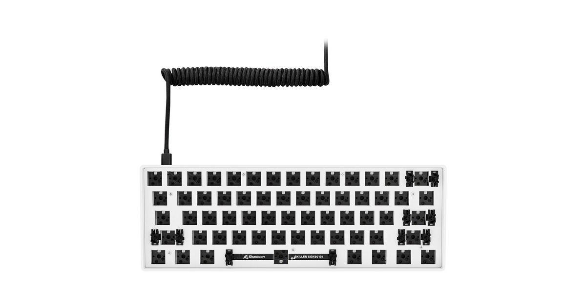 Sharkoon SKILLER SGK50 S4 Barebone, Gaming-Tastatur(weiß, ANSI-Layout)
