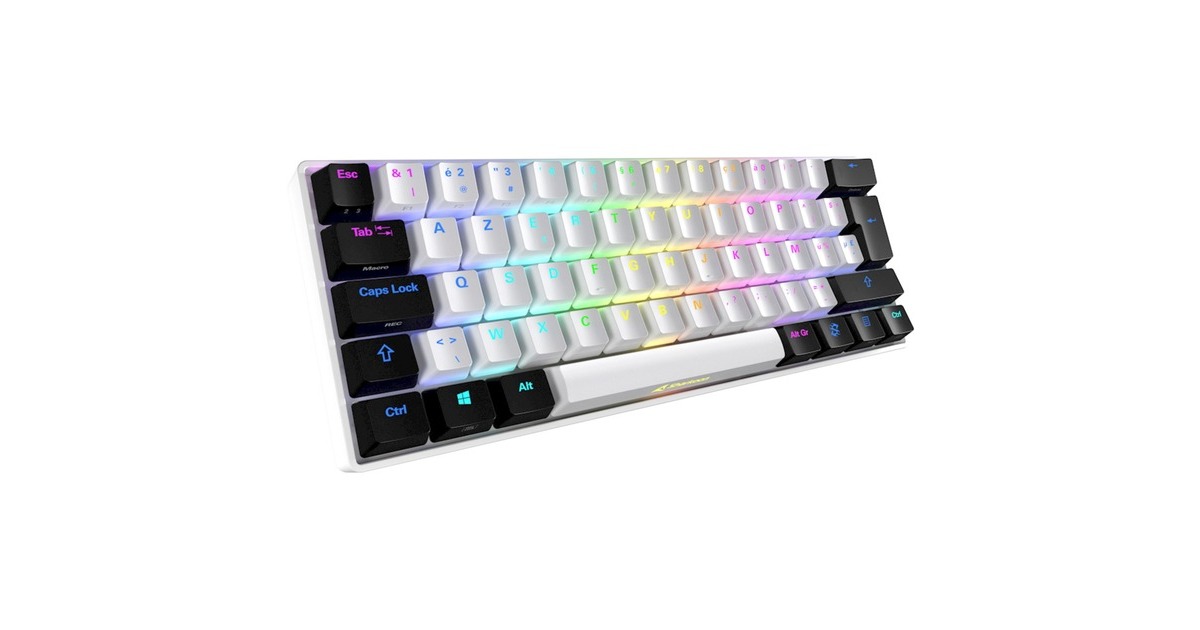 Sharkoon SKILLER SGK50 S4, Gaming-Tastatur(weiß/schwarz, BE-Layout, Kailh Red)