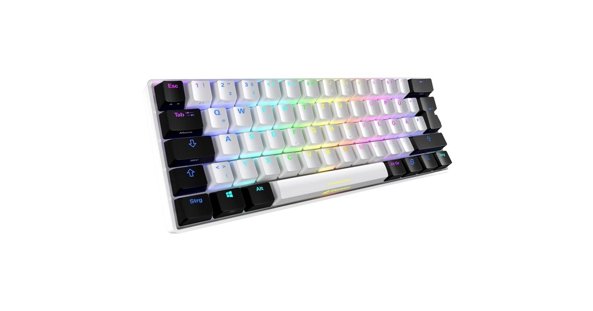 Sharkoon SKILLER SGK50 S4, Gaming-Tastatur(weiß/schwarz, DE-Layout, Kailh Red, Outlet)