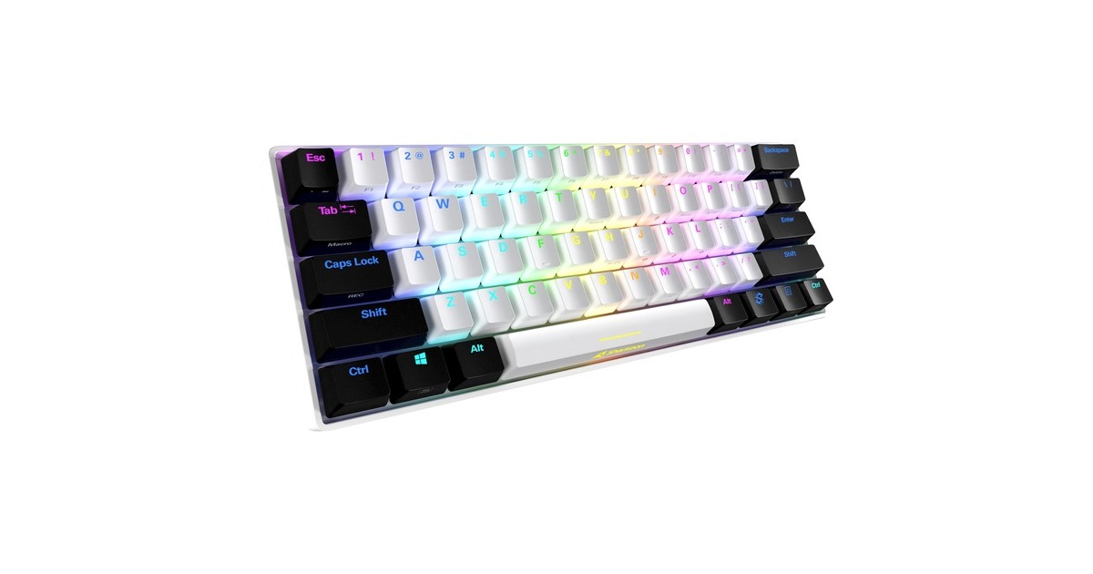 Sharkoon SKILLER SGK50 S4, Gaming-Tastatur(weiß/schwarz, US-Layout, Kailh Red, Outlet)