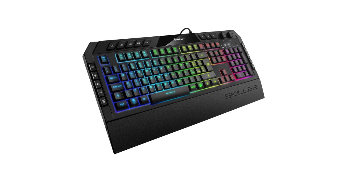 Sharkoon SKILLER SGK5, Gaming-Tastatur(schwarz, IT-Layout, Rubberdome)