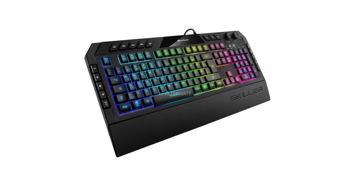 Sharkoon SKILLER SGK5, Gaming-Tastatur(schwarz, DE-Layout, Rubberdome)