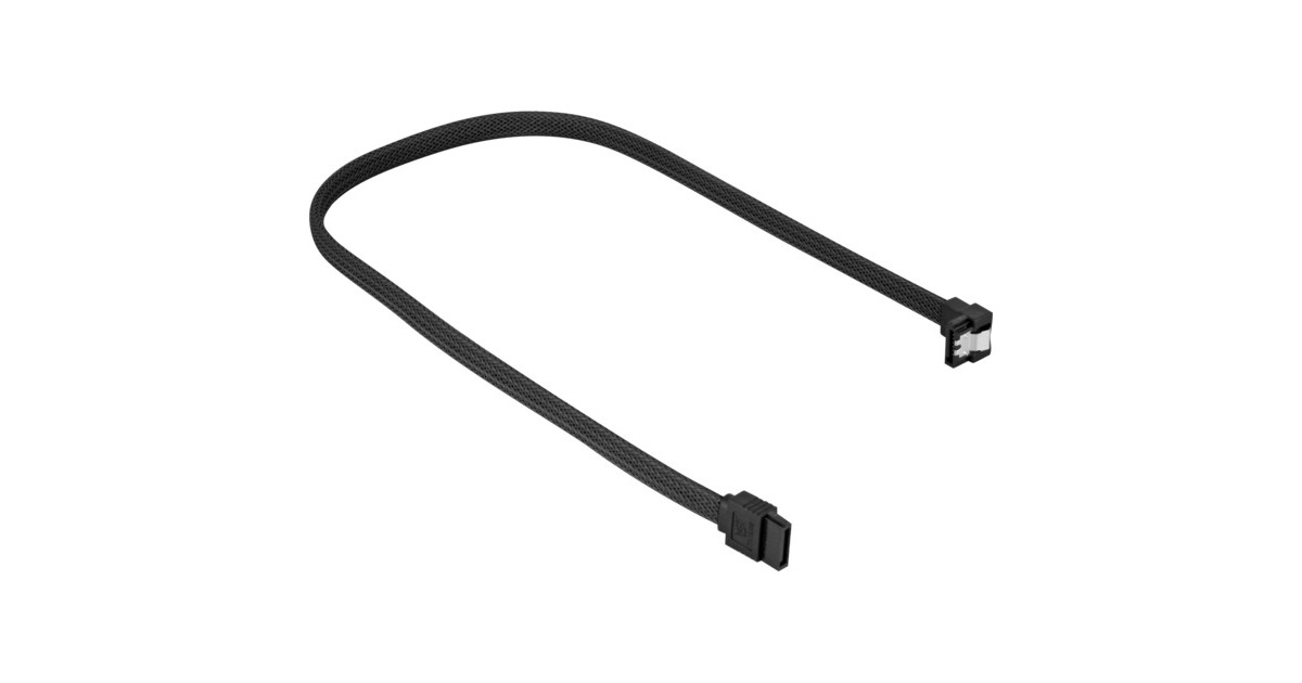 Sharkoon Sata III Kabel 90° gewinkelt(schwarz, 30cm)