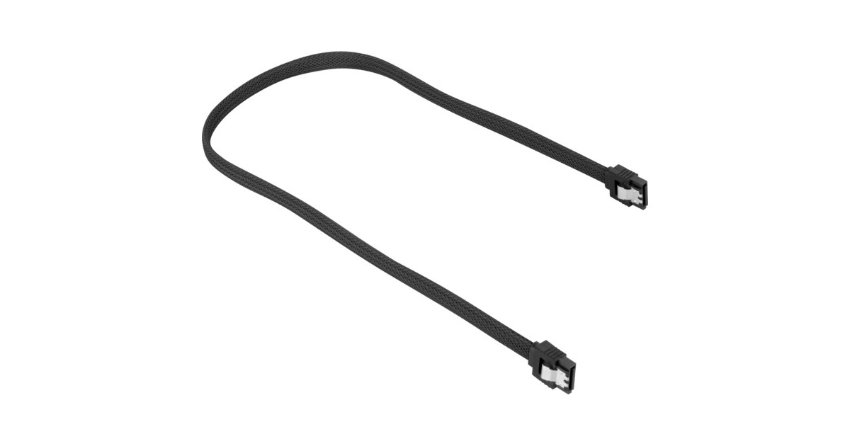Sharkoon Sata III Kabel gesleevt(schwarz, 30cm)