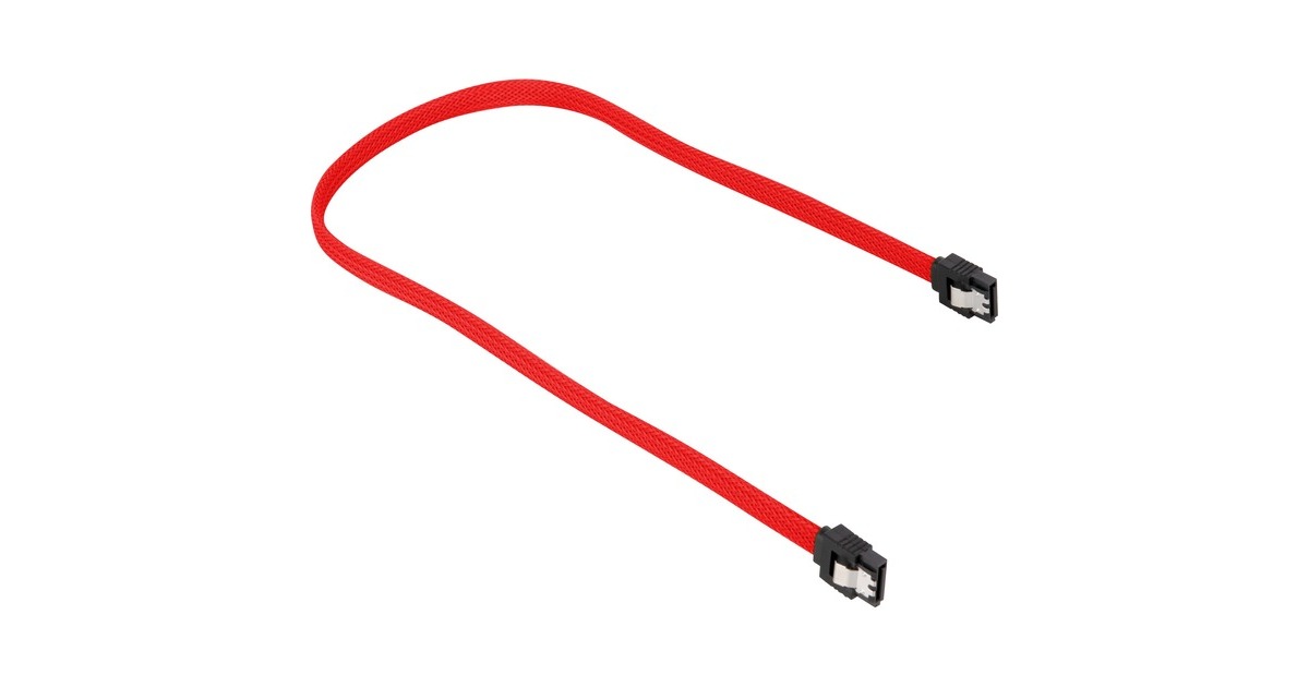 Sharkoon Sata III Kabel sleeve(rot, 60 cm)
