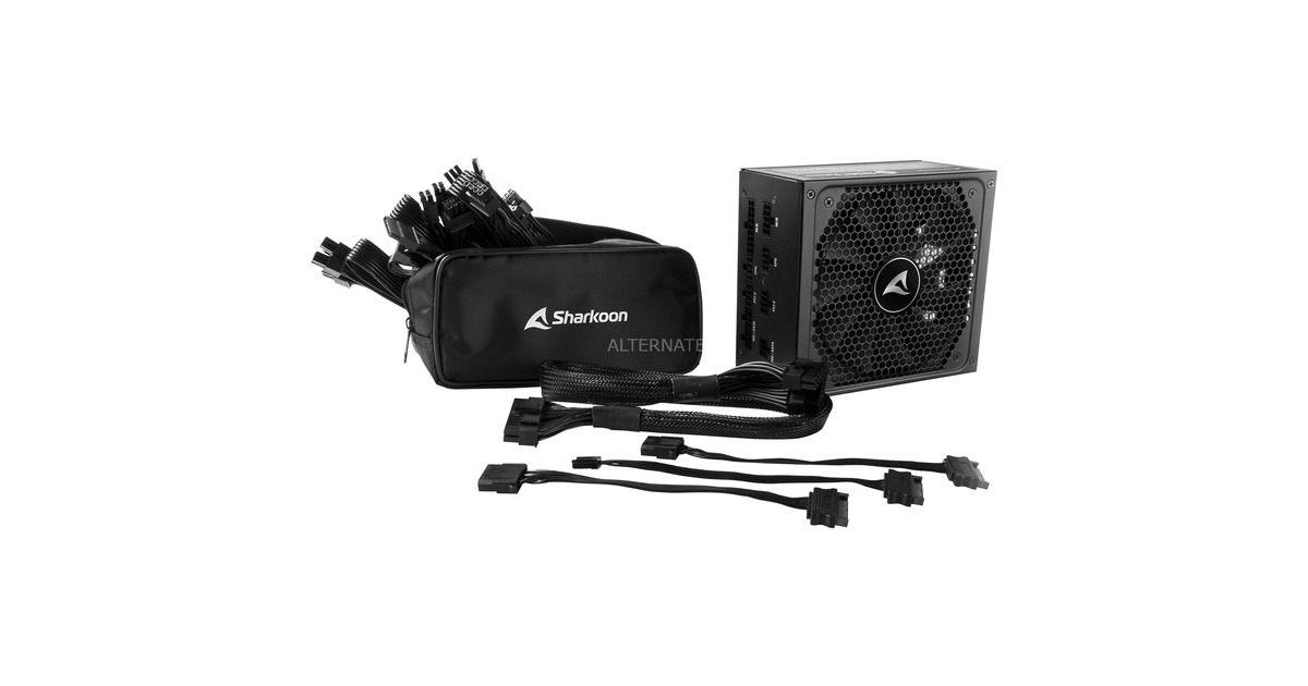 Sharkoon SilentStorm Cool Zero 650W, PC-Netzteil(schwarz, 4x PCIe, Kabel-Management, 650 Watt)