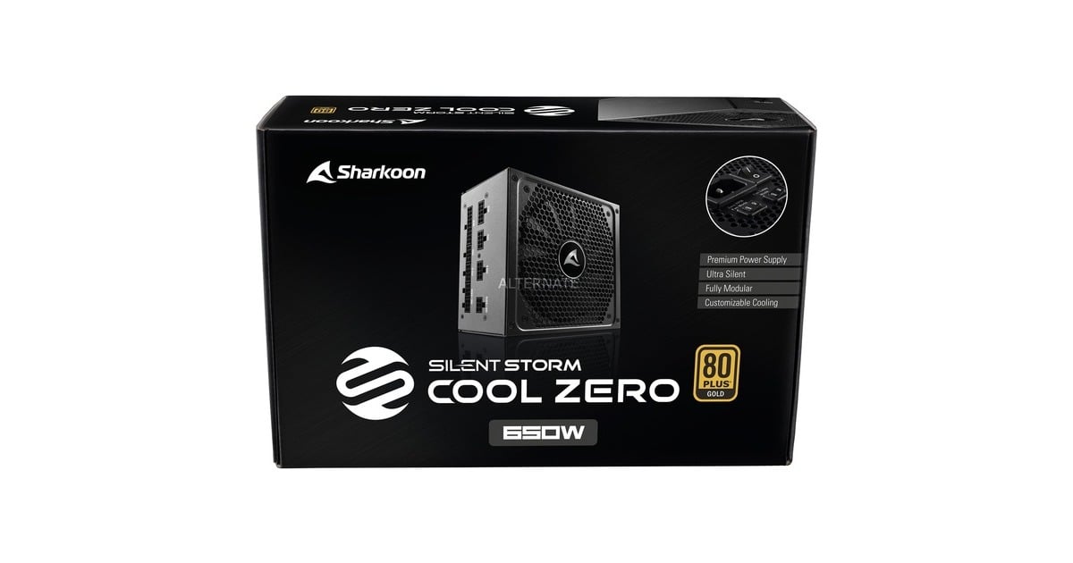Sharkoon SilentStorm Cool Zero 650W, PC-Netzteil(schwarz, 4x PCIe, Kabel-Management, 650 Watt, Outlet) Sharkoon SilentStorm Cool Zero 650W, PC-Netzteil(schwarz, 4x PCIe, Kabel-Management, 650 Watt, Outlet)