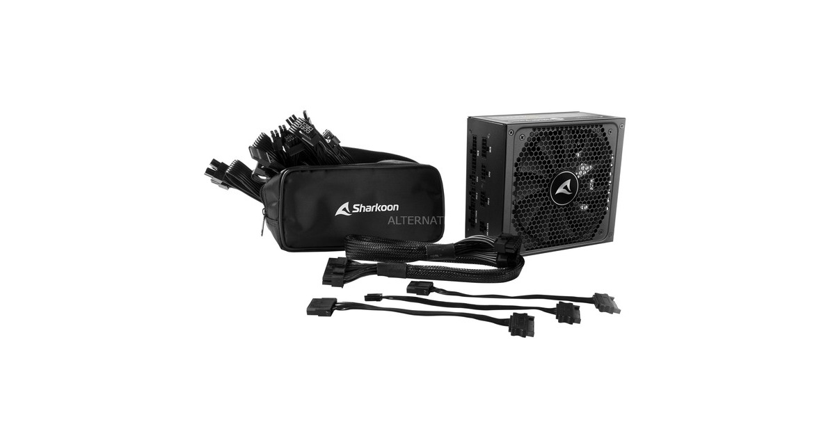 Sharkoon SilentStorm Cool Zero 750W, PC-Netzteil(schwarz, 4x PCIe, Kabel-Management, 750 Watt)