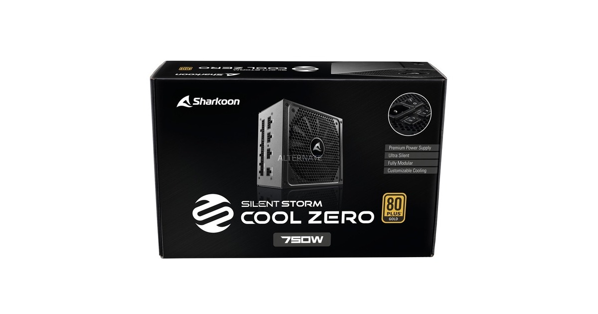 Sharkoon SilentStorm Cool Zero 750W, PC-Netzteil(schwarz, 4x PCIe, Kabel-Management, 750 Watt)