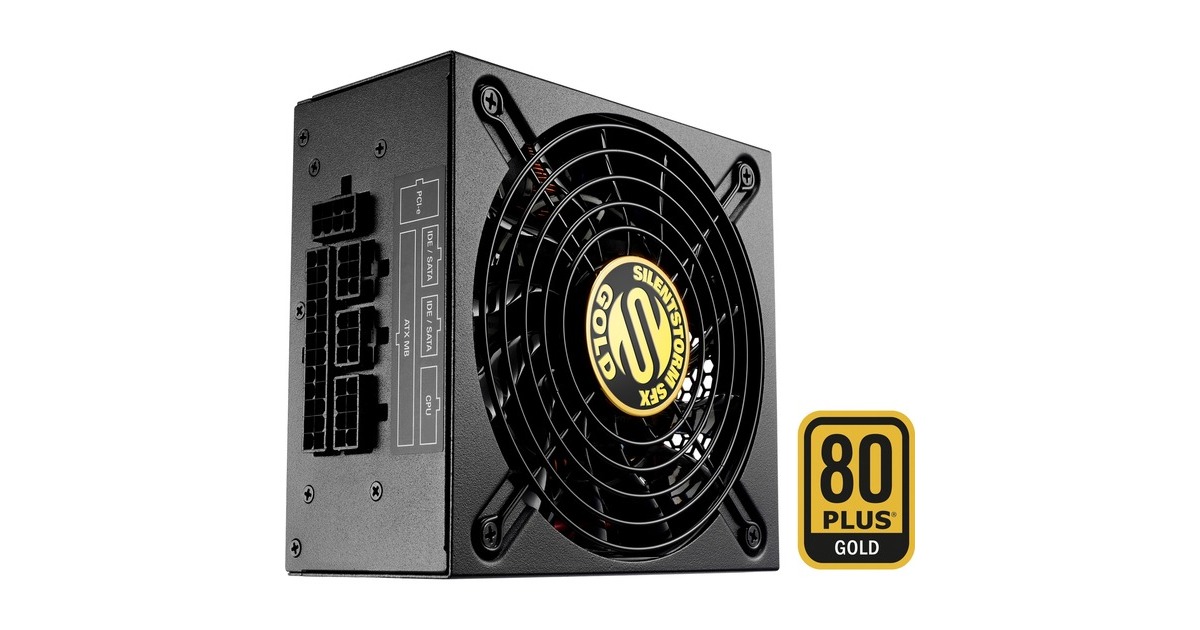 Sharkoon SilentStorm SFX Gold 500W, PC-Netzteil(schwarz, 2x PCIe, Kabel-Management, 500 Watt)