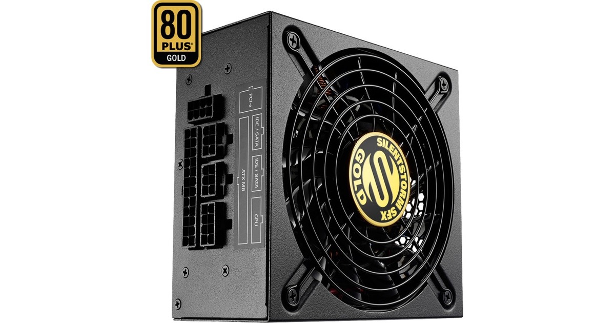 Sharkoon SilentStorm SFX Gold 500W, PC-Netzteil(schwarz, 2x PCIe, Kabel-Management, 500 Watt)