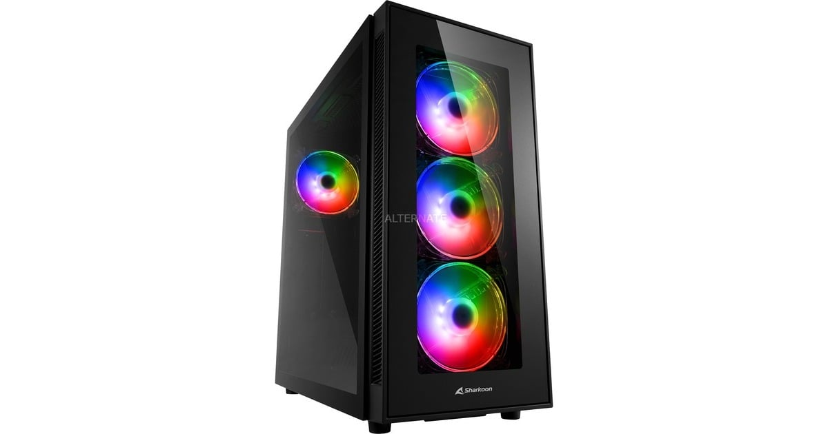 Sharkoon TG5 PRO RGB, Tower-Gehäuse(schwarz, Outlet)