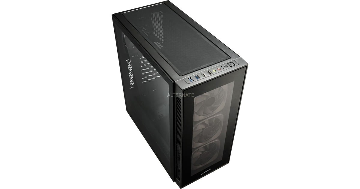 Sharkoon TG6 RGB, Tower-Gehäuse(schwarz, Front und Seitenteil aus gehärtetem Glas, Outlet) Sharkoon TG6 RGB, Tower-Gehäuse(schwarz, Front und Seitenteil aus gehärtetem Glas, Outlet)