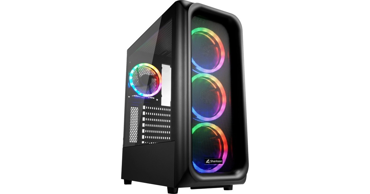 Sharkoon TK5M RGB, Tower-Gehäuse(schwarz, Gehärtetes Glas)