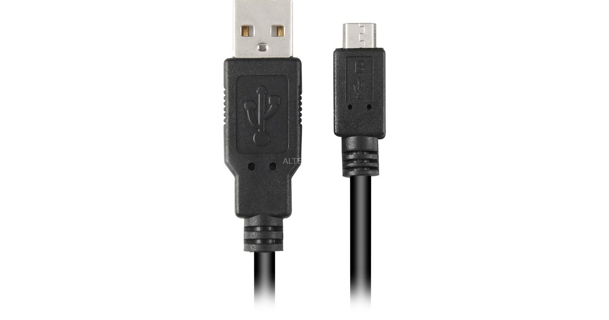 Micro-USB Stecker(schwarz, 1,0 Meter)