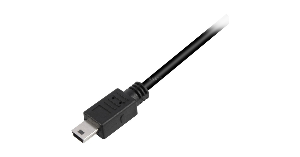 Mini-USB Stecker(schwarz, 2,0 Meter, doppelt geschirmt)
