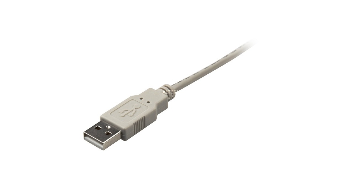 USB-B Stecker(grau, 0,5 Meter)