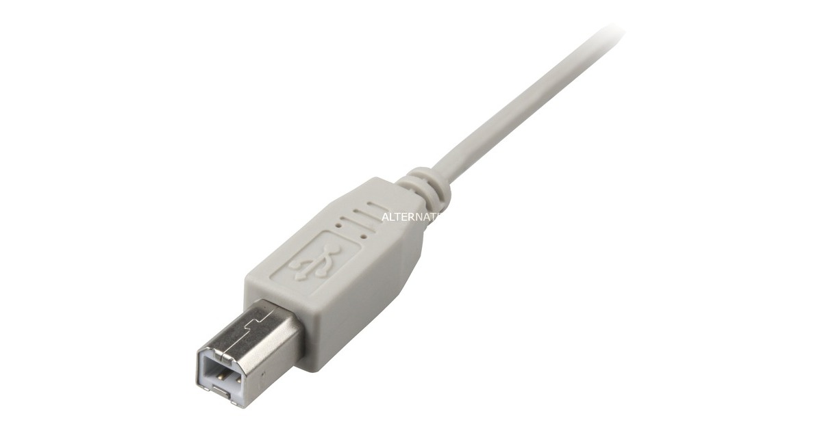 USB-B Stecker(grau, 0,5 Meter)