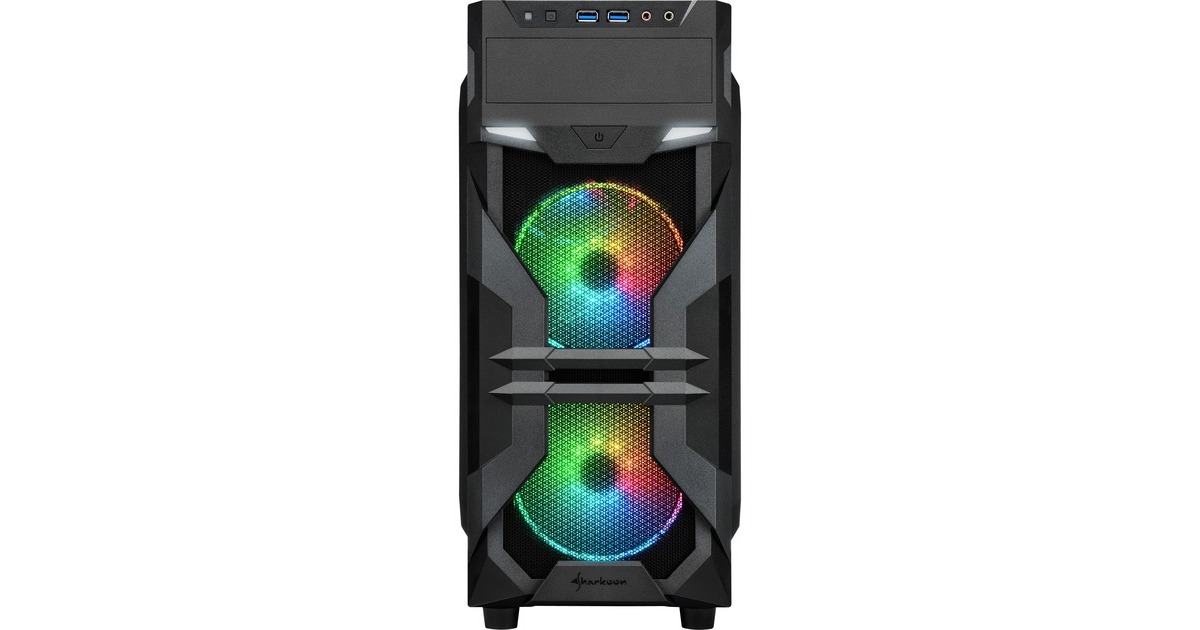 Sharkoon VG7-W RGB, Tower-Gehäuse(schwarz, Seitenteil aus Acryl)