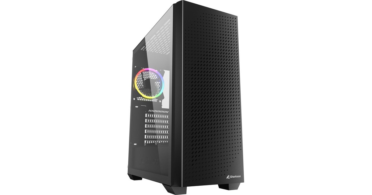 Sharkoon VS9 RGB, Tower-Gehäuse(schwarz, Tempered Glass)