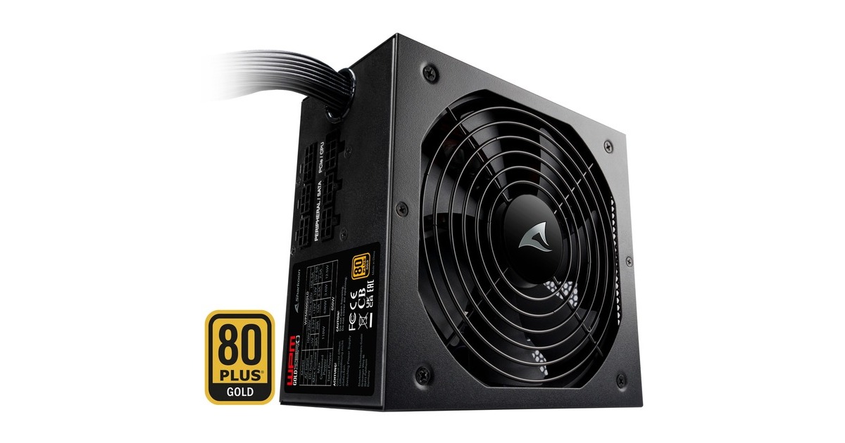 Sharkoon WPM Gold ZERO 650W, PC-Netzteil(schwarz, 4x PCIe, Kabel-Management, 650 Watt)