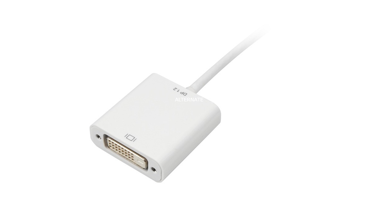 Sharkoon mini-DisplayPort 1.2 auf DVI-D-Adapter(weiß, 15 cm)