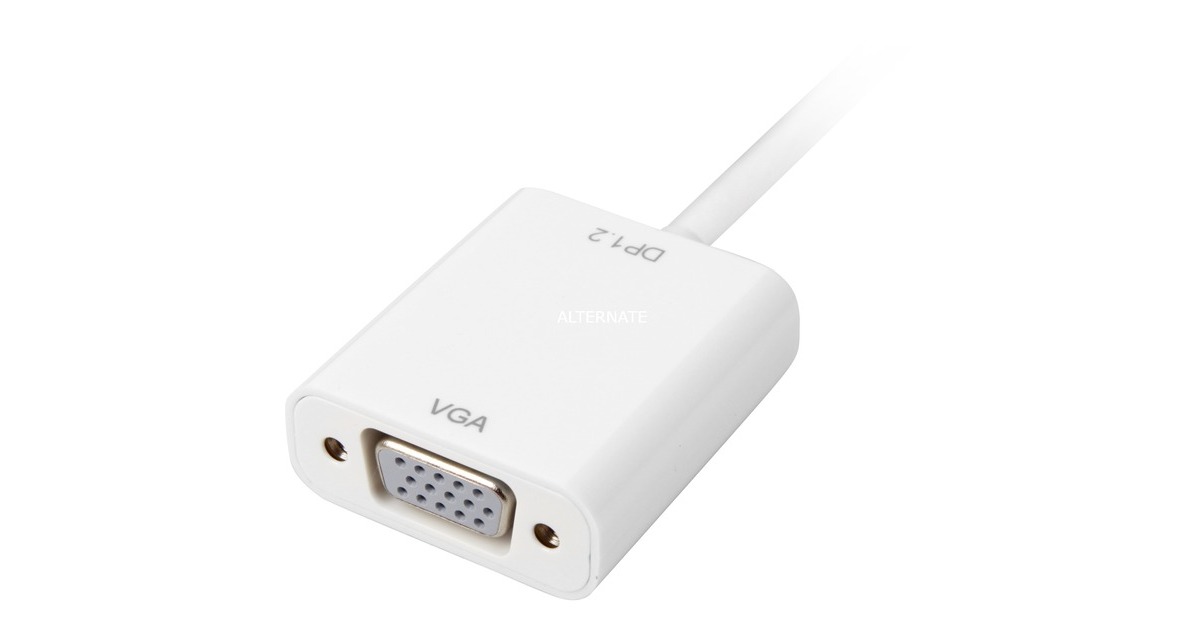 Sharkoon mini-DisplayPort 1.2 auf VGA-Adapter(weiß, 15 cm)