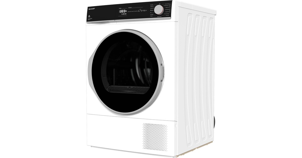 Sharp KD-NHH8S8GW3-DE, Wärmepumpen-Kondensationstrockner(weiß)