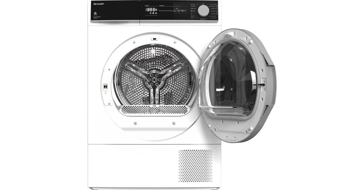 Sharp KD-NHH8S8GW3-DE, Wärmepumpen-Kondensationstrockner(weiß)