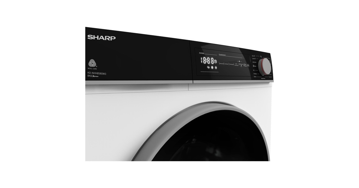 Sharp KD-NHH8S8GW3-DE, Wärmepumpen-Kondensationstrockner(weiß)