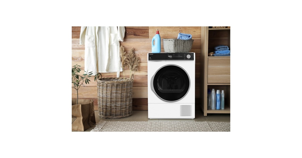 Sharp KD-NHH8S8GW3-DE, Wärmepumpen-Kondensationstrockner(weiß)