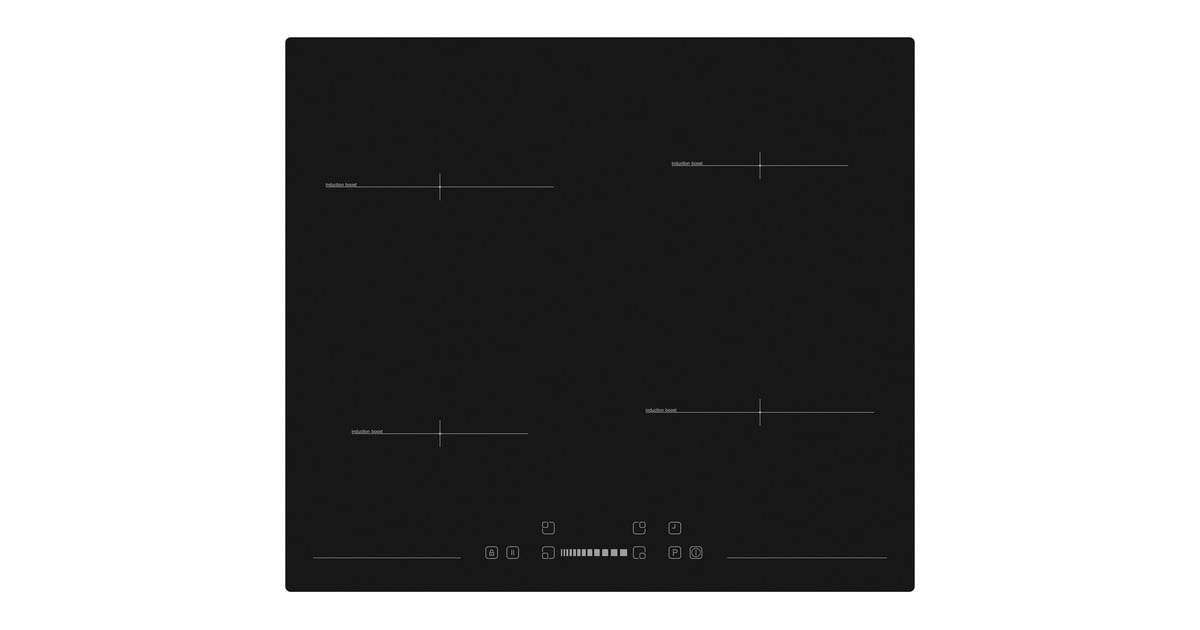 Sharp KH-6IX19FS0I-EU, Autarkes Kochfeld(schwarz/edelstahl, 60 cm)