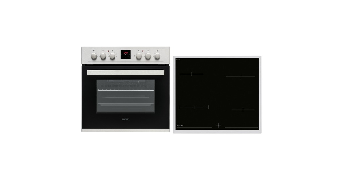 Sharp K-62D19IM0-EU, Herdset(edelstahl/schwarz)