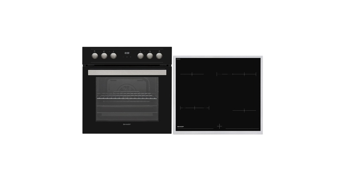 Sharp K-62DX19BM1-EU, Herdset(schwarz/edelstahl)