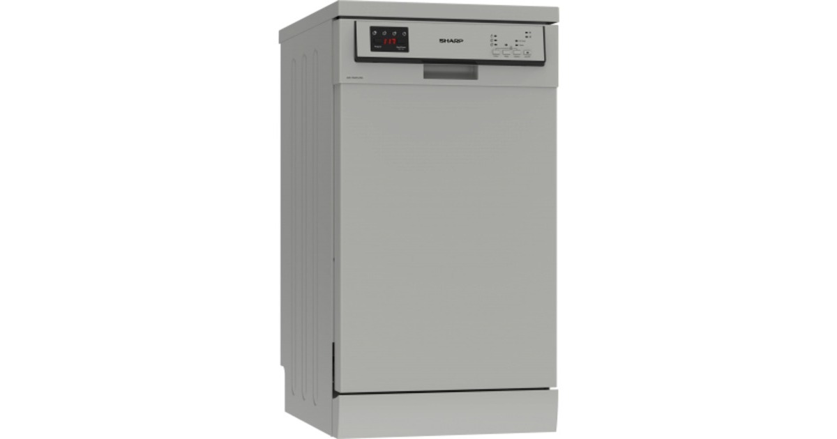 Sharp QW-HS12F47ES-DE, Spülmaschine(dunkelsilber)