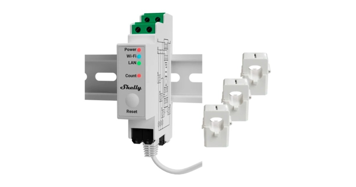 Shelly PRO 3EM 400А, Messgerät(weiß, 0% MWST)