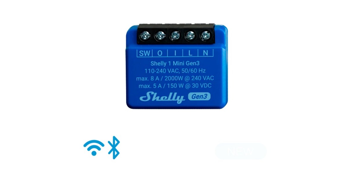 Shelly Plus 1 Mini Gen3 Sparpack, Relais(blau, 8er Pack)