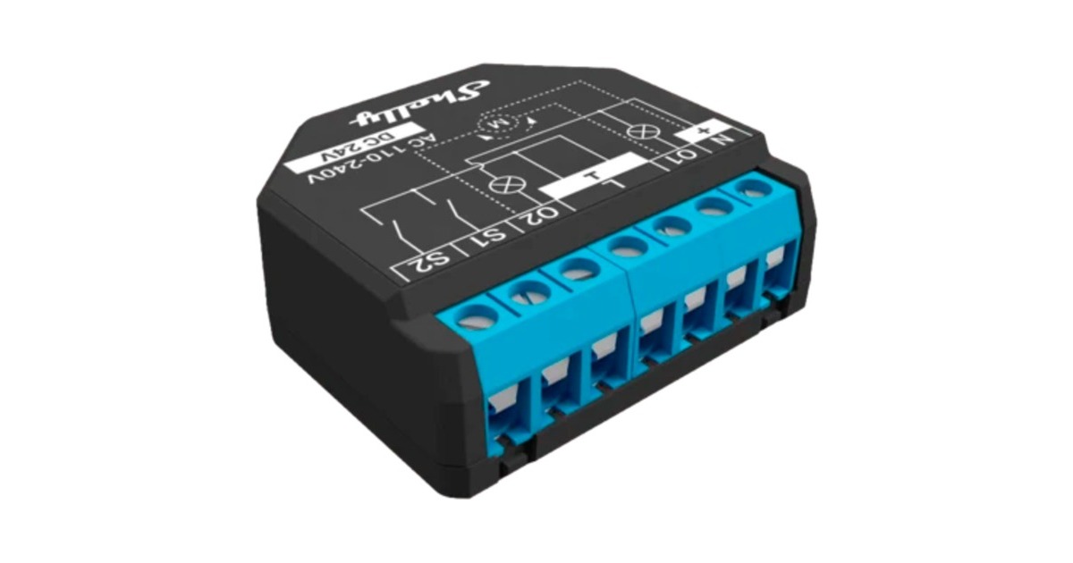 Shelly Plus 2PM, Relais(2 Kanäle, maximale Last pro Kanal: 10A)