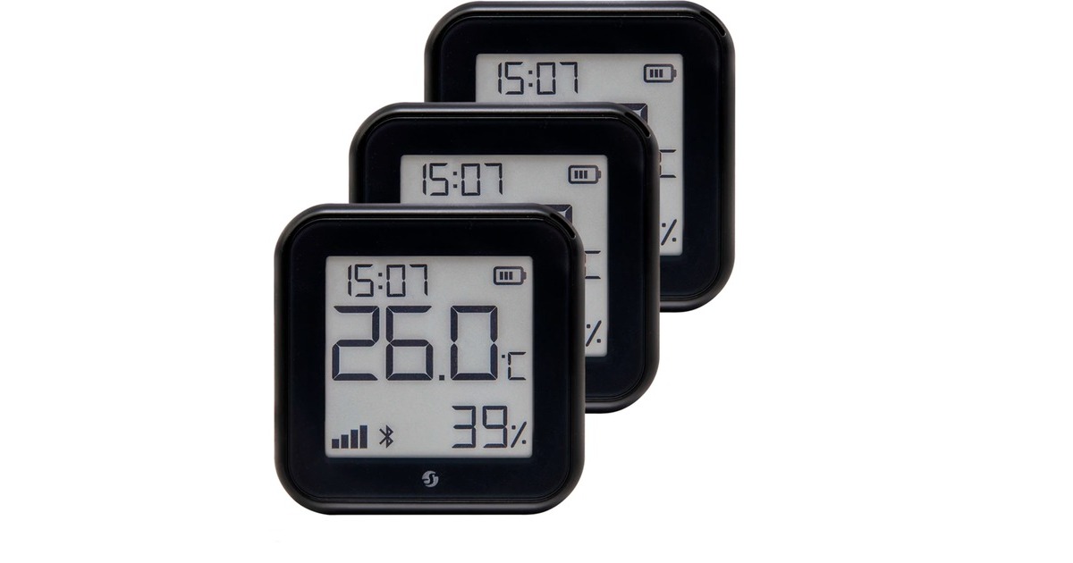 Shelly Plus H&T Gen3, Melder(schwarz (matt), 3er Pack)