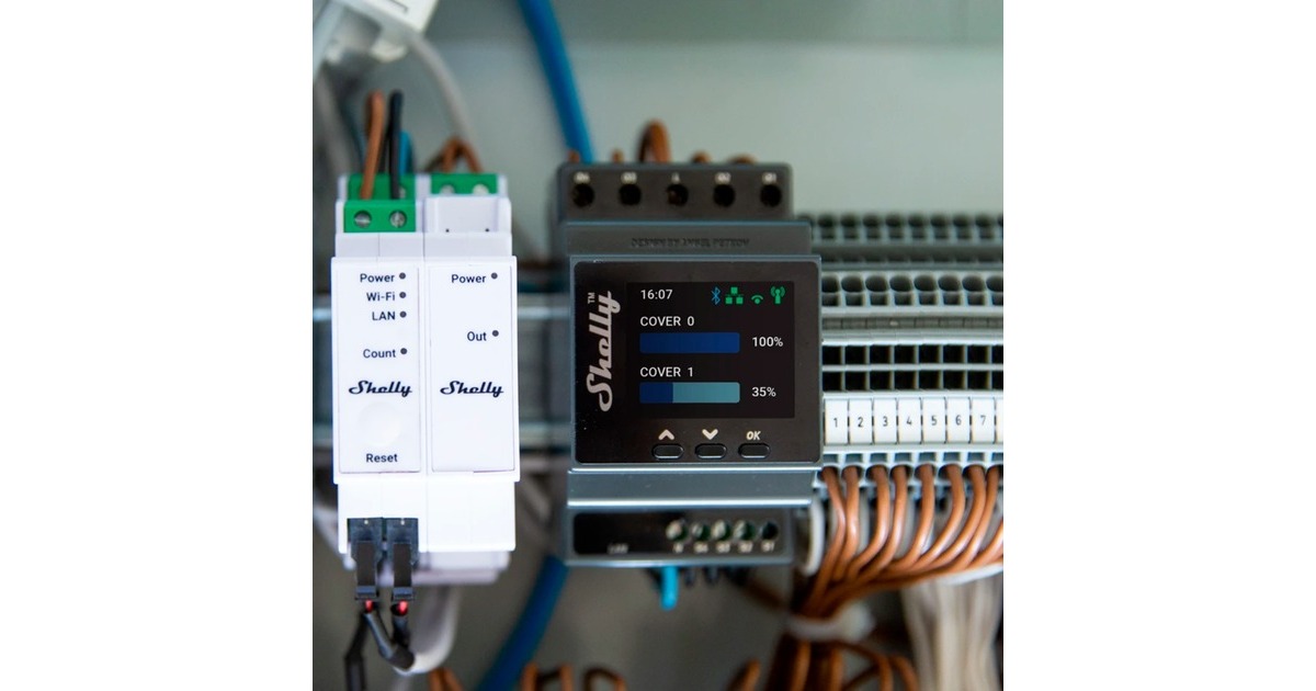 Shelly Pro Dual Cover / Shutter PM, Relais